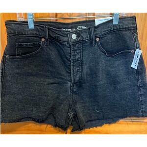 Old Navy Denim Shorts Sky-Hi‎ A-Line Higher High-Rise Black Wash Size 16
